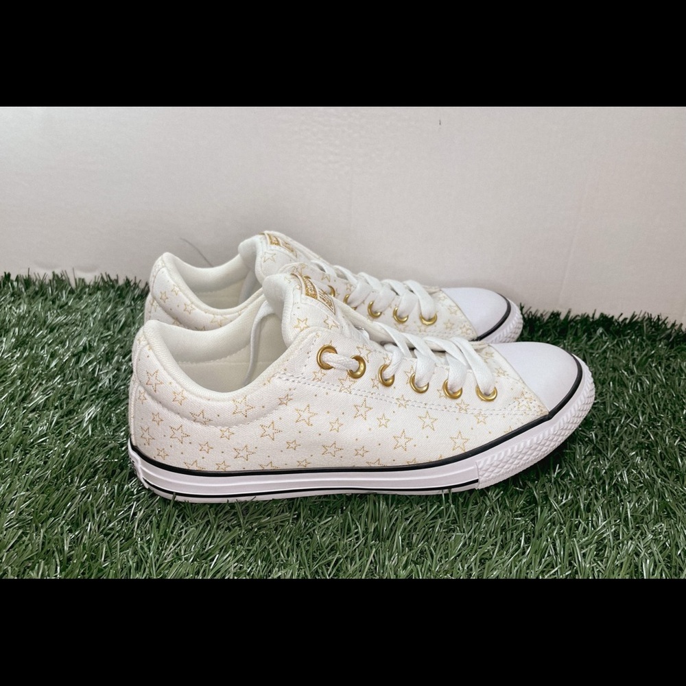 Converse Chuck Taylor AS, Street Slip, White Gold Kids Sneakers.